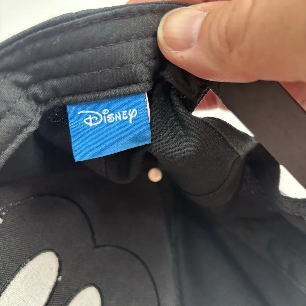 Disney Mickey Mouse Black Ears Snapback Hat Adult One Size Cotton Baseball Cap